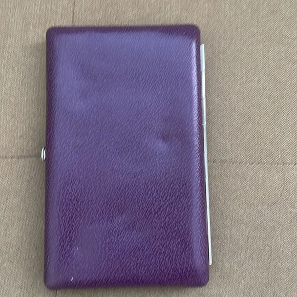 Perfect purple leather wallet clutch - Picture 4 of 6